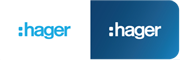 Logo firmy teletechnicznej Hager